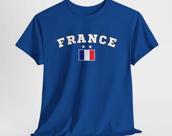 France Unisex T-Shirt, France Flag T-Shirt, Her & Him Gift, Summer Vibes, Traveler shirt