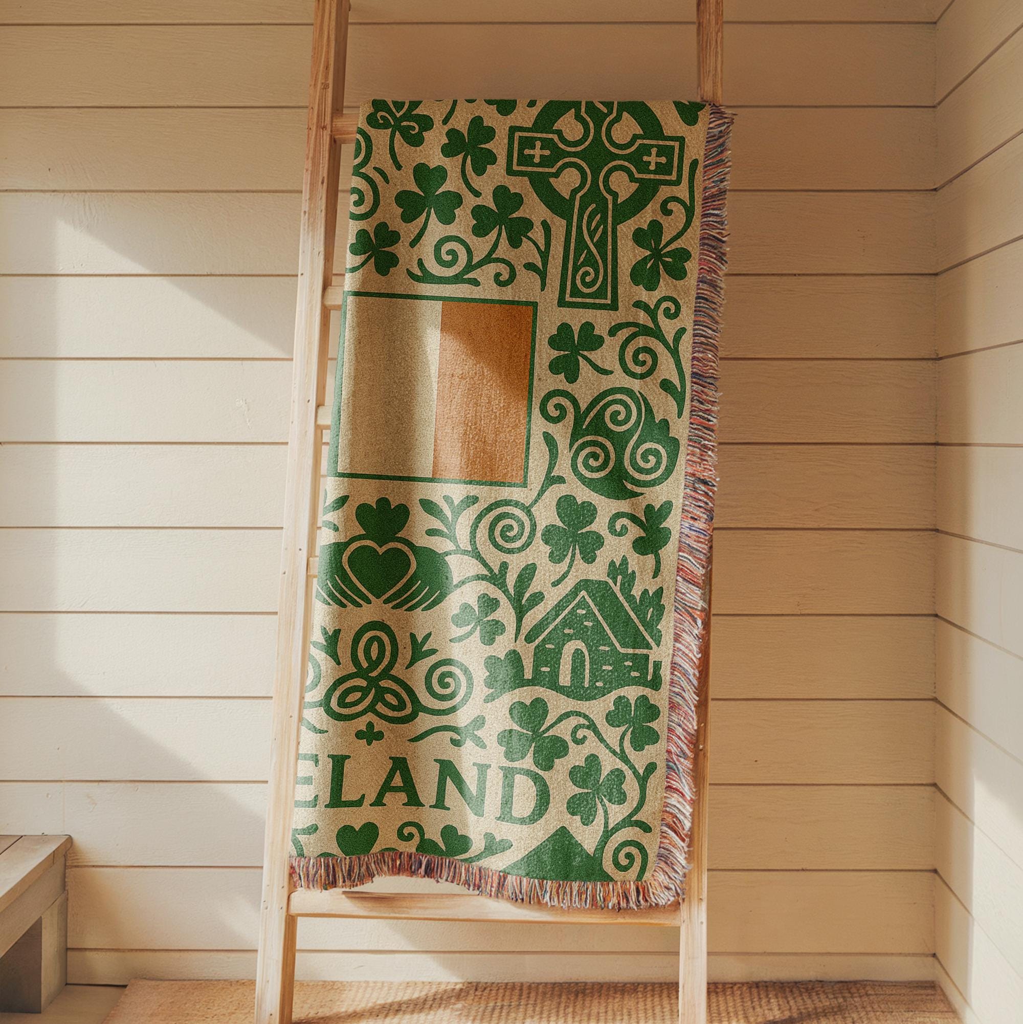 Ireland Woven Blanket – Irish Heritage Home Decor Gift - Etsy