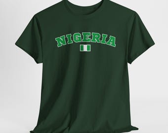 Nigeria Unisex T-Shirt, Nigeria Flag T-Shirt, Her & Him Gift, Summer Vibes, Traveler shirt