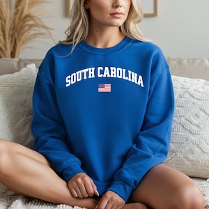 South Carolina Sweatshirt, South Carolina Crewneck, Cozy Pullover, South Carolina Gift Idea, South Carolina Tee, State Pride Apparel