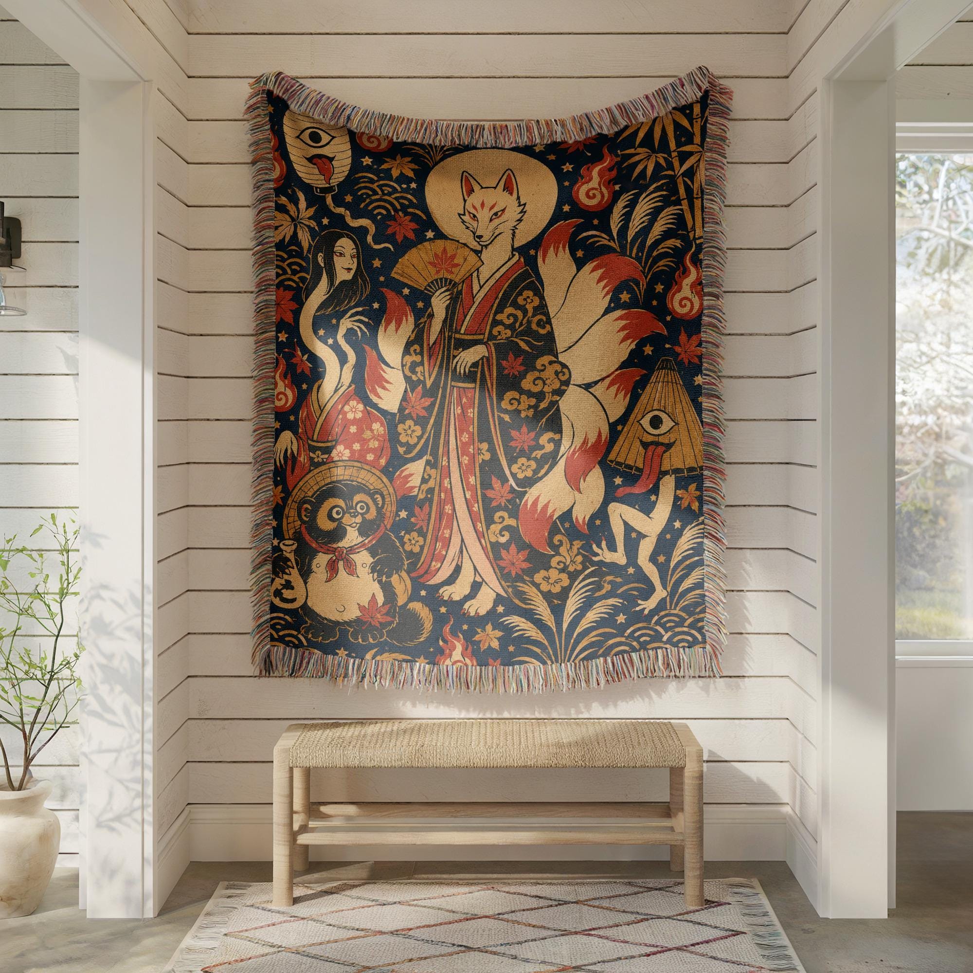 Kitsune Tapestry - Etsy