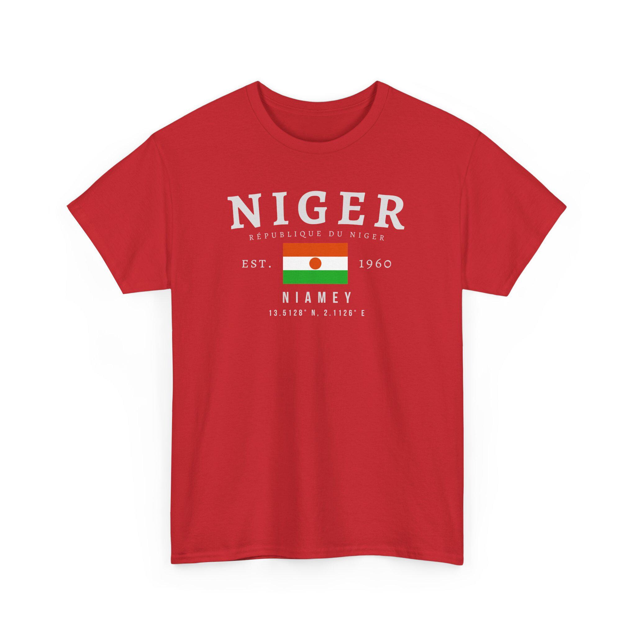 ニジェールY2KユニセックスTシャツ、ニジェール国旗Tシャツ、ニアメ