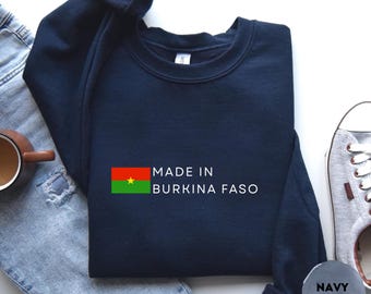 Burkina Faso Crewneck Sweatshirt – Burkina Faso Flag Pullover