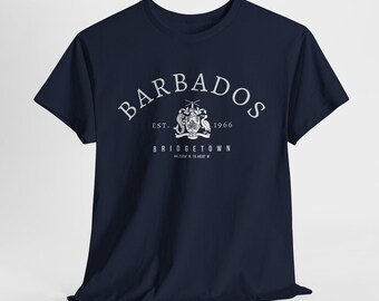 Barbados Unisex T-Shirt, Barbados Flag T-Shirt, Her & Him Gift, Summer Vibes, Traveler shirt