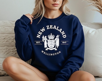Sudadera unisex de cuello redondo de Nueva Zelanda: Country Pride Apparel