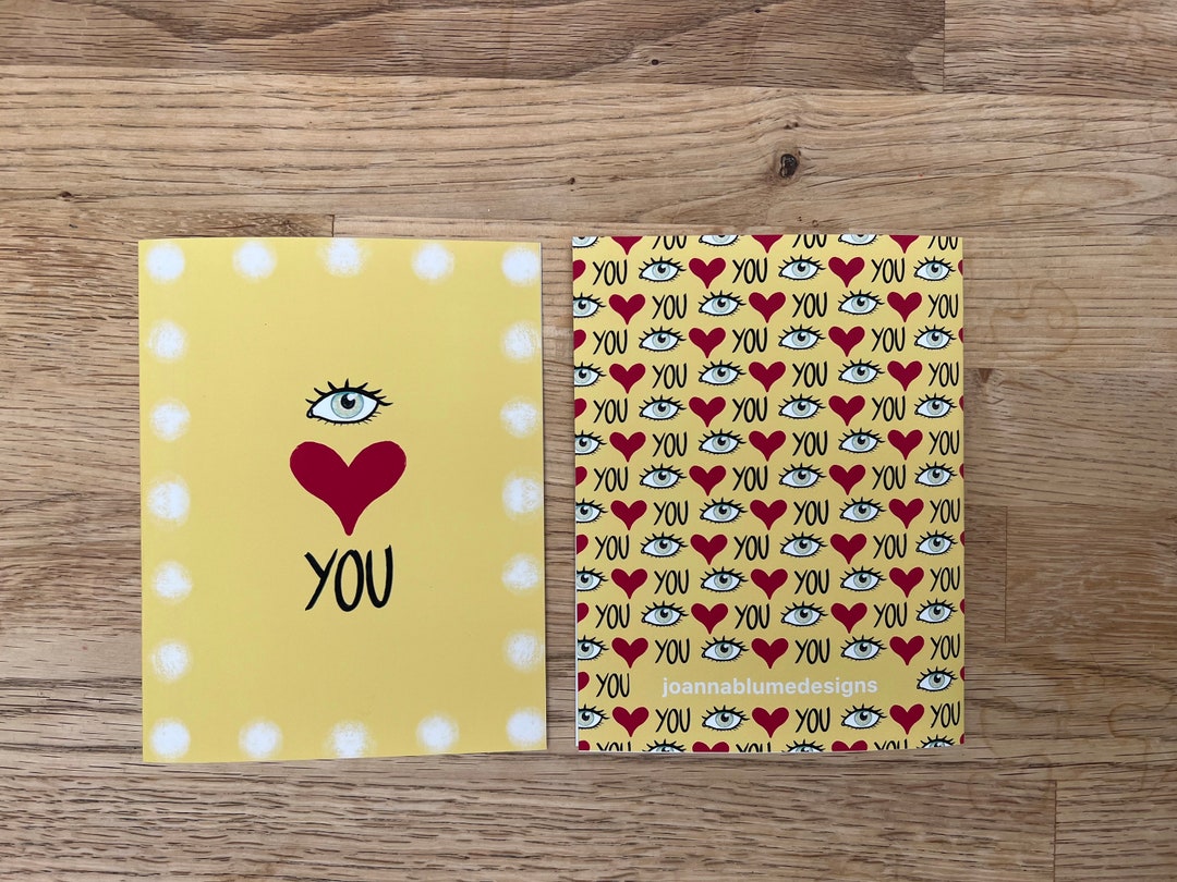 Printable, Instant Download EYE LOVE YOU Greeting Card - Etsy