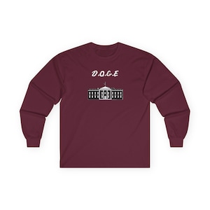 D.O.G.E. Long Sleeve Tee - Fun Graphic Tee for Dog Lovers, Casual Wear, Gift for Pet Owners, Birthday Present, Unique Humor Shirt