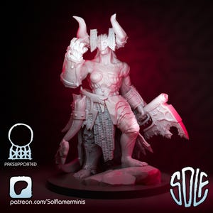 Tabletop Miniature Proxy Bloody Berserker Demon Daemon Prince Dungeons and Dragons Fantasy Tabletop games