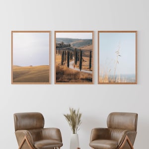 Tuscany Posters / Toscana Photography / Triptych Posters for Home Decor / Italian Poster / Landscape Photography Poster from Tuscany