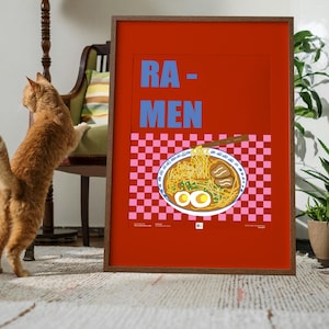 Leckere Ramen-Wandkunst, hochwertiges Poster, künstlerisches Dekor, um Ihre Küche zu verbessern, perfektes Geschenk für Ramen-Liebhaber oder Liebhaber der asiatischen Küche