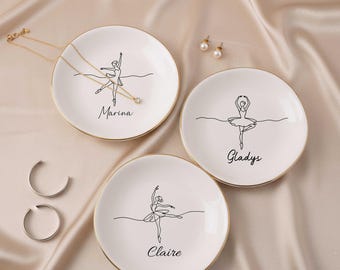 Vassoio portagioie personalizzato per la danza, vassoio portagioie personalizzato con nome per ballerina, vassoio portagioie per ballerina, vassoio portagioie per la danza per ragazze, regalo per ragazze appassionate di balletto