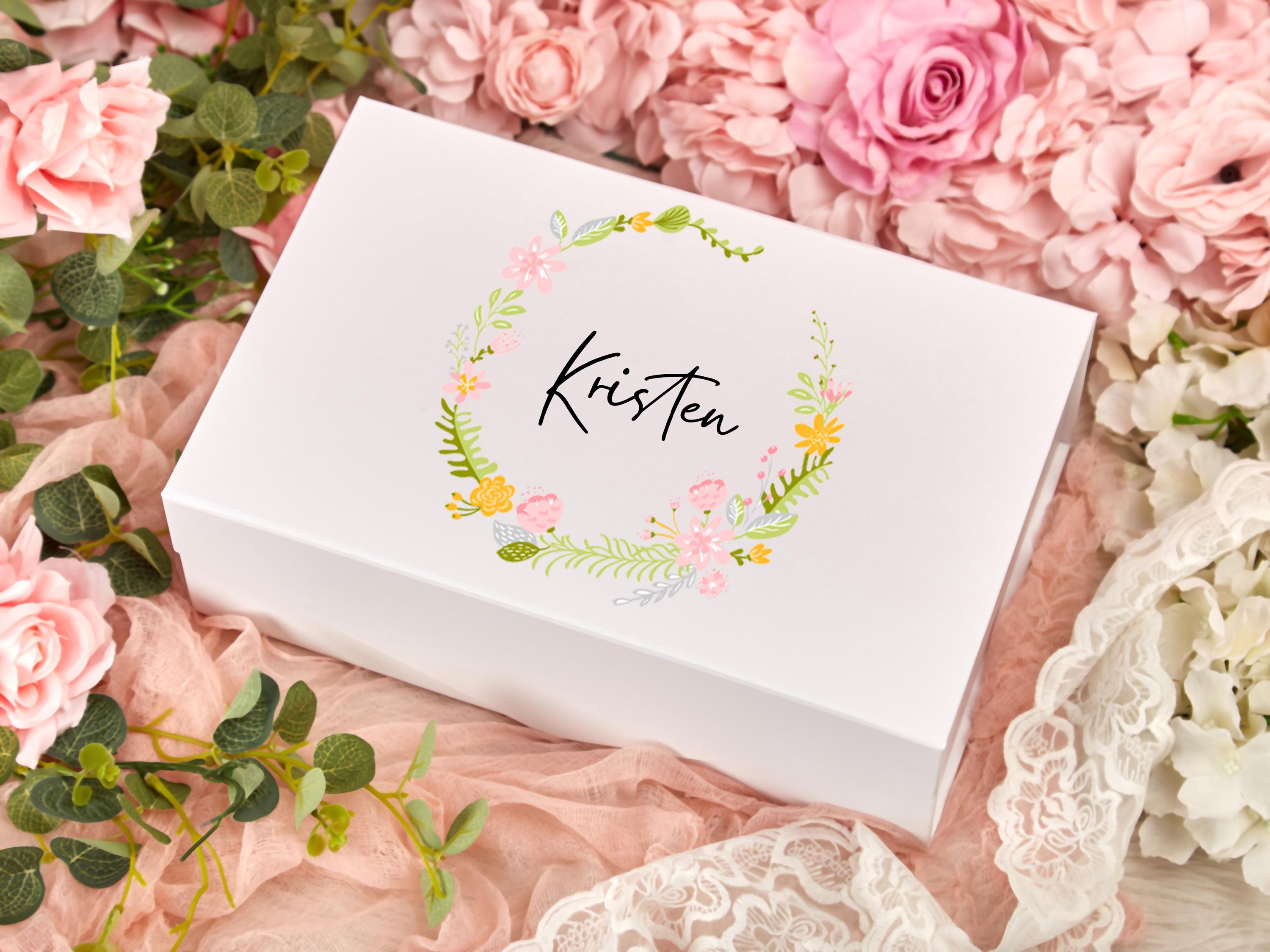 Custom Wedding Folding Gift Box,Empty Bridesmaid Gift Box,Bridal Party Favors,Magnetic Wedding Box,Maid of Honor Gift,Gift for Bridesmaid