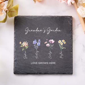 Personalized Garden Stone,Custom Grandma&#39;s Garden Stone,Love Grows Here Garden Stone Gift For Mom,Outdoor Decor,Mother&#39;s Day Gift,Nana Gift