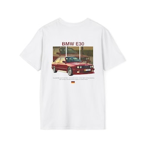 BMW E30 M3 T-Shirt, Car Enthusiast Tee, Unisex Style, Vintage Auto Gift, Motorsport Apparel, Fashion for Him & Her