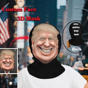 Custom Face 3D Mask, Personalized Cosplay Funny Mask, Custom funny gifts for him, Funny headgear, Custom Mask for Party，Personalized Mask