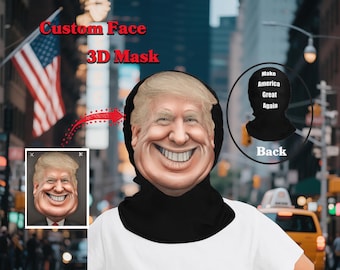 Personalized 3D Face Mask, Custom Cosplay Headgear, Funny Gift