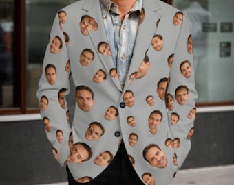 Personalisierter Anzug Benutzerdefinierter Blazer für Männer All Over Print Personalisierter Casual Anzug Blazer mit Taschen Sportmantel Jacke Mode