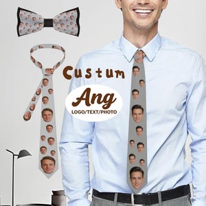 Custom Bow-Ties Neckties Suit Vest with Logo Picture Text, Personalized Suit Custom Blazer for Women, Men Coat Blazer, Fun outfit