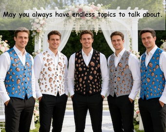 Chaleco de traje personalizado, chaleco de traje de padrino personalizado, chalecos de traje formal de boda para él, regalos para padrinos de boda
