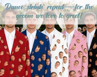 Personalized Suit,Custom Suit with Logo Picture Text Background,Personalized Groomsmen Suit, Groomsmen Gifts