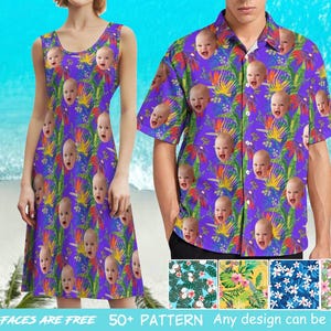 Custom Hawaiian Shirt With Face, Personalized Hawaiian Shirt, Customized face Shirt,Funny Custom Hawaii Beach Party, Pet Dog Face Shirt