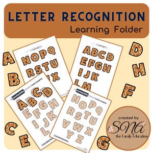 Reconocimiento de letras, Juego de carpetas de archivos, Carpeta de aprendizaje, Libro tranquilo y ajetreado, Carpeta ajetreada, Actividad de clasificación y emparejamiento, Niño pequeño, Preescolar, Aprender