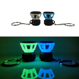 Glow in the Dark Customizable 3D Printed &quot;Bass Head&quot; Subwoofer Keychain
