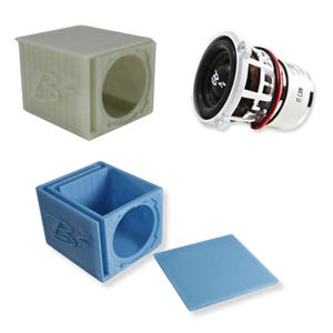 Single Ported Subwoofer Box Enclosure w/1x B2 Audio Rampage RC2 2&quot; Subwoofer