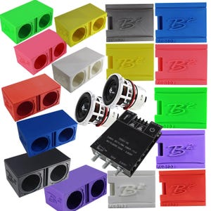 B2 Audio RC2 2&quot; RC Car Subwoofer w/ Bluetooth Chip Amp & Dual Vented Box