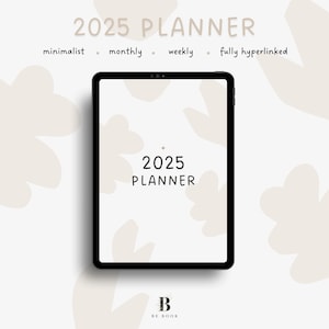 2025 Minimalist Digital Planner | Monthly, Weekly, and Note Page