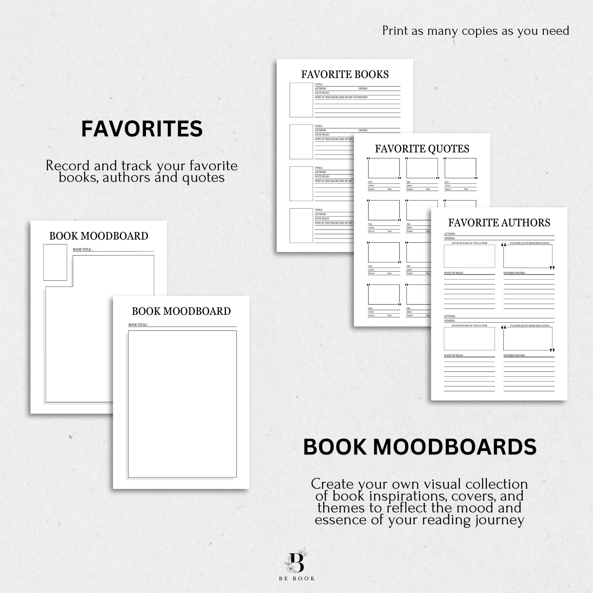 Printable Reading Journal: Book Tracker & Planner, Reading Log (A4, A5 ...