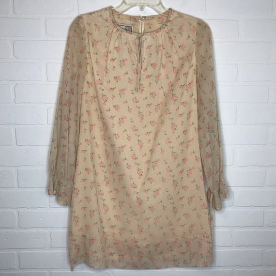 Vintage Young Edwardian Mini Shift Dress Sz 5