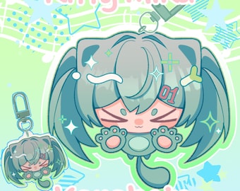 Kitty Hatsune Miku Acrylic Keychain (2 inch)