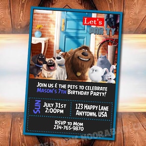 Animal Birthday Invitation , Animal Party Invitation , Animal Invitation , Animal Printable , Animal Invitation Template