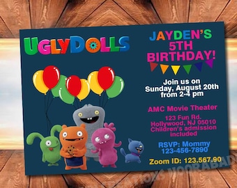 Ugly Birthday Invitation, Custom Party Invite (Printable)
