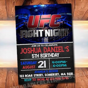 Fighter Birthday Invitation , Fighter Party Invitation , Fighter Invitation , Fighter Printable , Fighter Invitation Template
