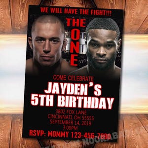 Fighter Birthday Invitation , Fighter Party Invitation , Fighter Invitation , Fighter Printable , Fighter Invitation Template