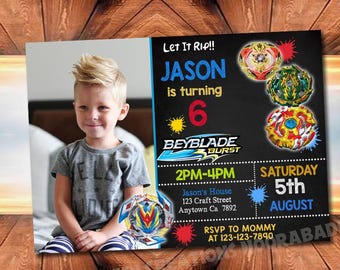 Spinning Toys Birthday Invitation , Spinning Toys Party Invitation , Toys Invitation , Toys Printable , Challenger Invitation Template