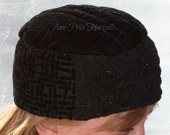 Hat - Black Velvet Hat