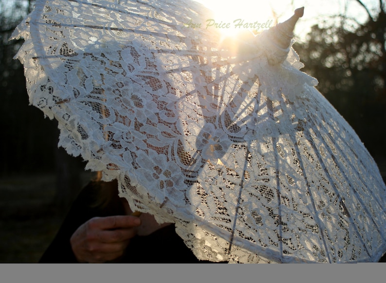 Parasol Ivory Lace Parasol Beautiful Ivory Lace image 4