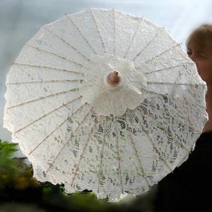 Parasol Ivory Lace Parasol Beautiful Ivory Lace image 1