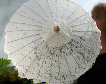 Parasol - Ivory Lace Parasol - Beautiful Ivory Lace