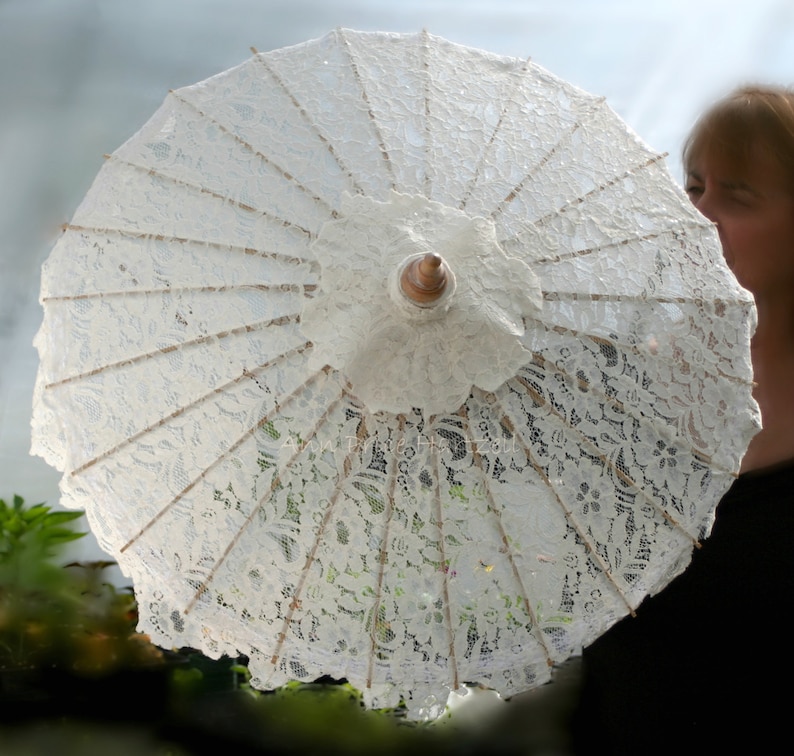 Parasol Ivory Lace Parasol Beautiful Ivory Lace image 1