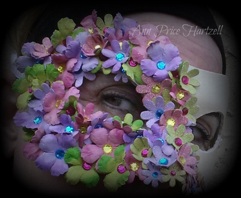 Flower Mask Half mask of flowers image 4