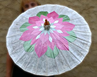 Parasol Pink Lotus Flower Parasol