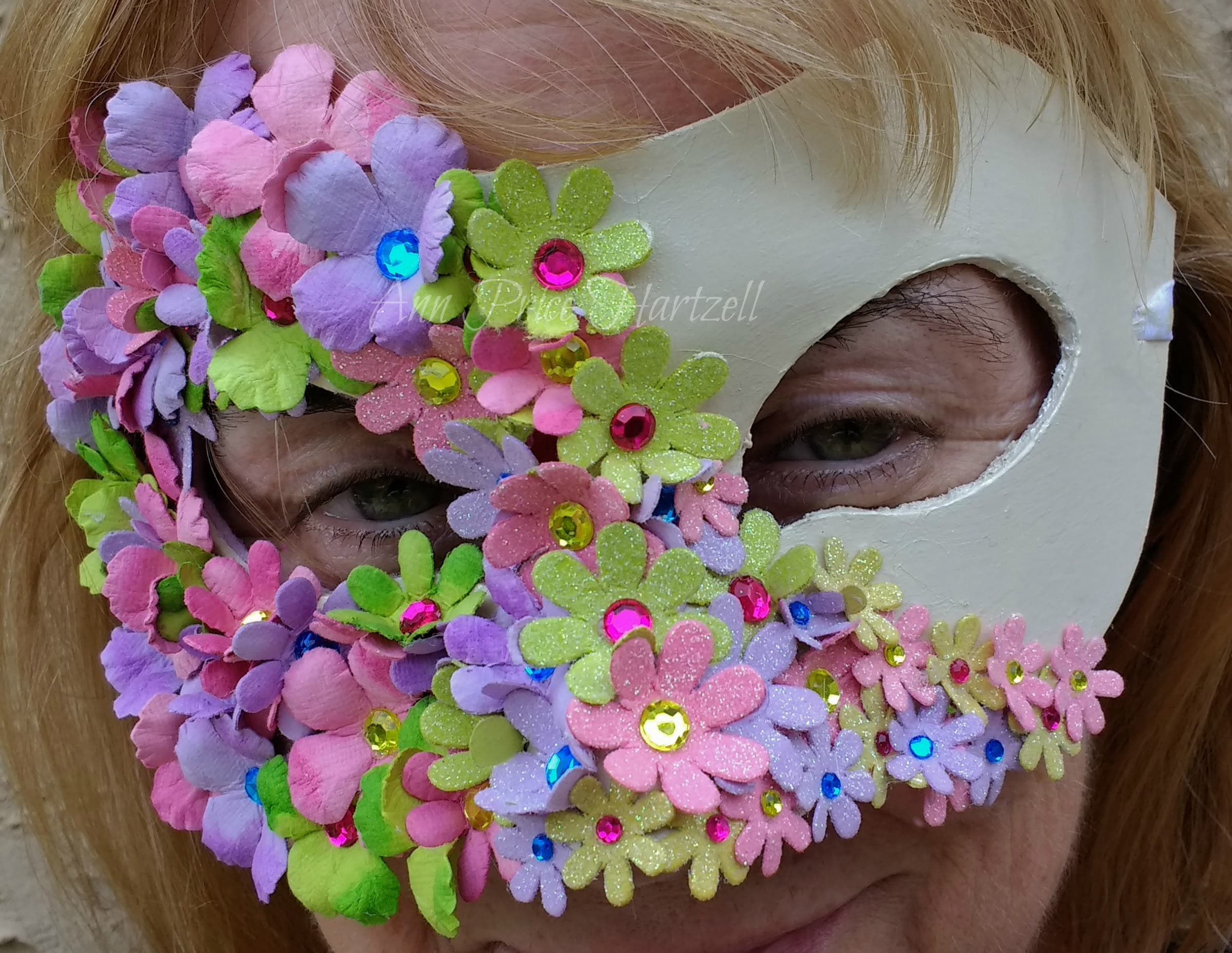 Flower Mask Half Mask of Flowers Etsy
