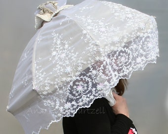 Parasol Vintage Beaded Lace Bridal Parasol