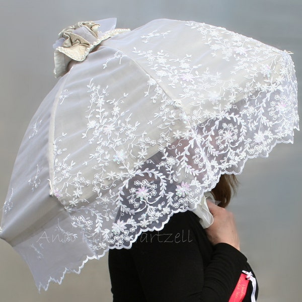 Parasol Vintage Beaded Lace Bridal Parasol