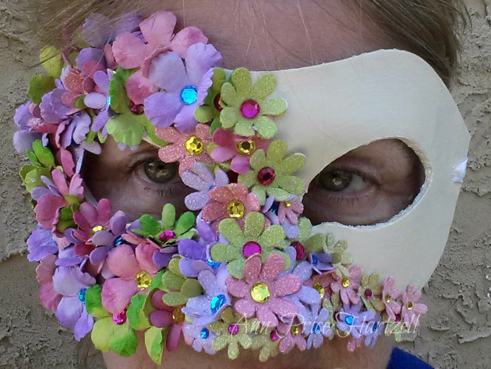Flower Mask Half Mask of Flowers Etsy
