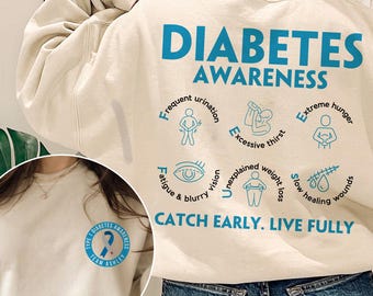Type 1 Diabetes Awareness Shirt: Blue Ribbon T1D Support Tee